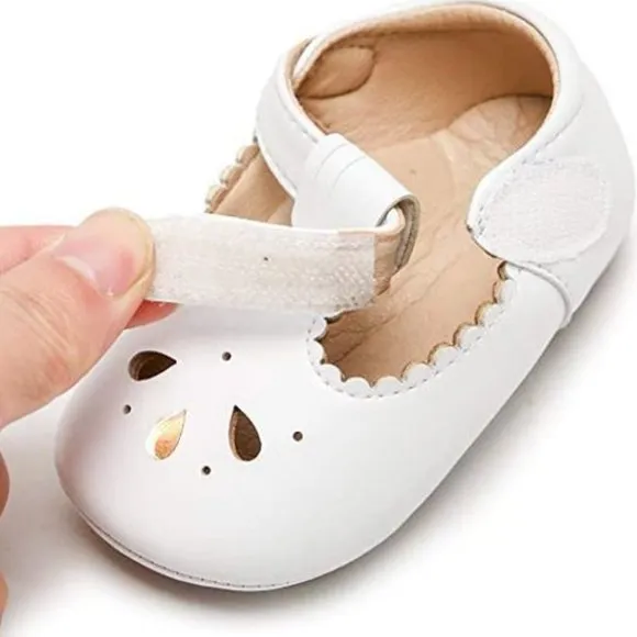Kolan Baby Girls Soft Sole Leather Shoes T-Strap Mary Jane for Infant Prewalkers