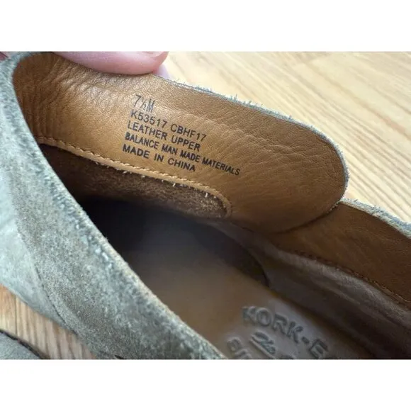 Kork-Ease Womens Ryder TAN Ankle Boots Size 7.5M Chelsea Leather Suede