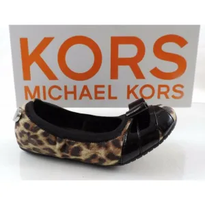 Korks By Michael Kors Girls Paola Bow Ballet Flats Cheetah Leopard Size 13 Child