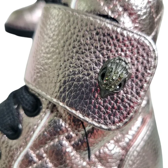 Kurt Geiger London Girl's Kensington Metallic Pink Leather Strap Ankle  Boots 5M