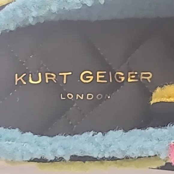 Kurt Geiger London Kensington Cupsole Suede Faux Fur Rainbow Mule Sneakers