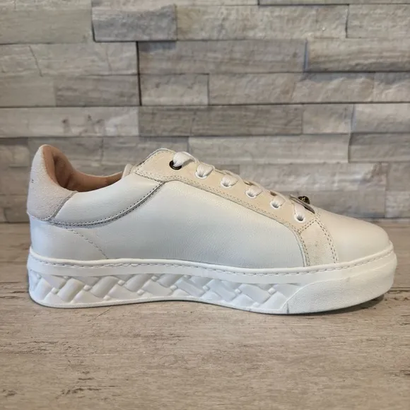 Kurt Geiger London Womens 40.5 Kensington Leather/Suede Platform Cupsole Sneaker