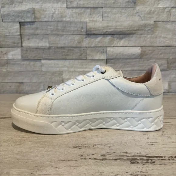 Kurt Geiger London Womens 40.5 Kensington Leather/Suede Platform Cupsole Sneaker