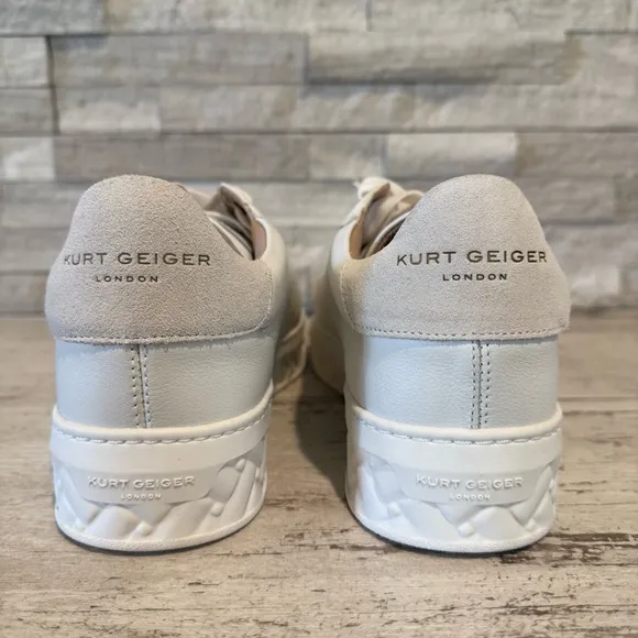 Kurt Geiger London Womens 40.5 Kensington Leather/Suede Platform Cupsole Sneaker