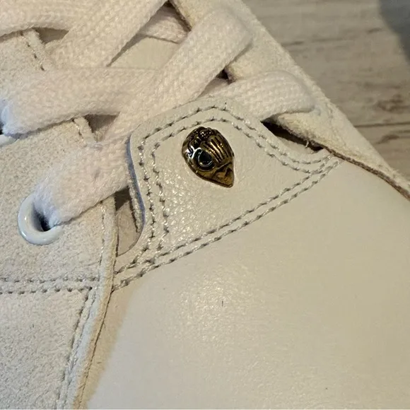 Kurt Geiger London Womens 40.5 Kensington Leather/Suede Platform Cupsole Sneaker