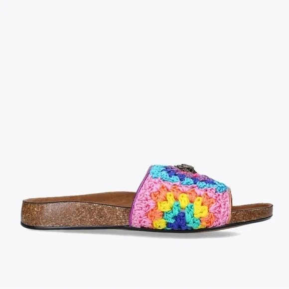 Kurt Geiger Red and Pink Sandals Vibrant Slide Style