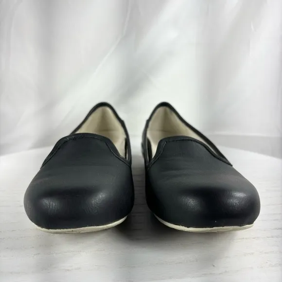 KURU Women's Flat Leather Loafers Black Size 6 Comfort Flats Elegant
