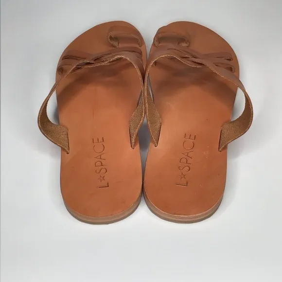 L SPACE Shore Break Sandals in Tan.