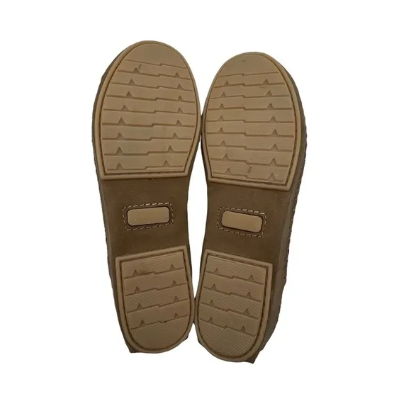 La Plume Brown Leather Slide Wedge Slip On Sandals Size 40 Women's