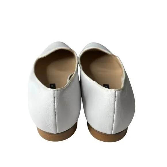 Lafayette 148 Siena Leather Loafer White Size 9.5
