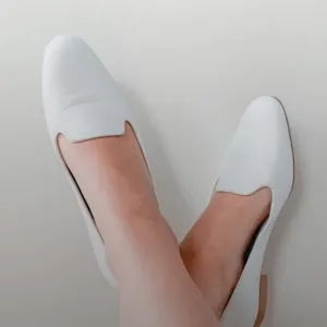 Lafayette 148 Siena Leather Loafer White Size 9.5