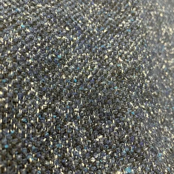 Lafayette 148 Skirt 2 Small Navy Blue Tweed Pencil Pleated Pockets High Waisted