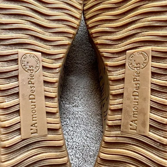 L'Amour Des Pieds Catiana Natural Open Toe Slip On Slide Cork Sandals US 7 M