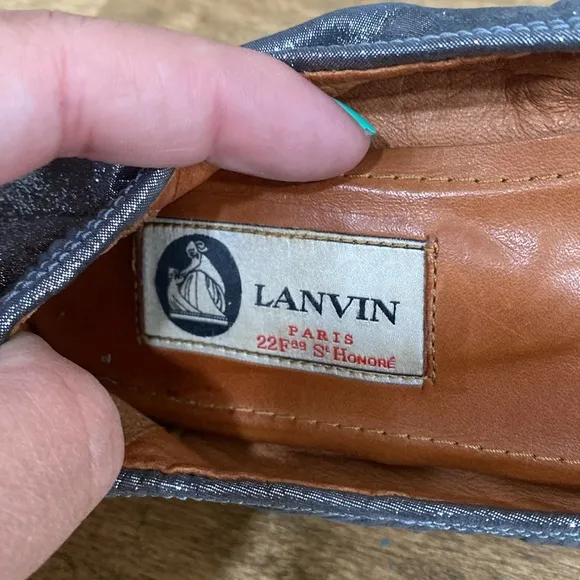 Lanvin Chrome Metallic Ballet Flats