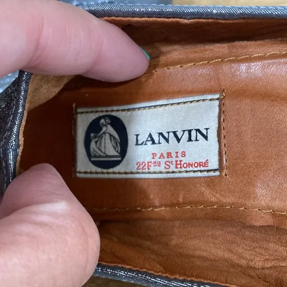 Lanvin Chrome Metallic Ballet Flats