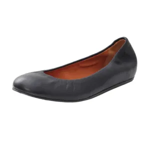 LANVIN Paris Authentic Classic Black Leather Ballerina Flat Women’s Size EU 38