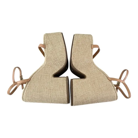 Larroude Women's Wanda Ankle Strap Platform Sandals 5.5 Preppy Spring