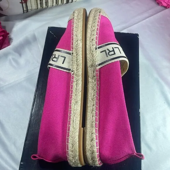 Lauren by Ralph Lauren Caylee III flat espadrilles - pink, French/ecru, size 9B