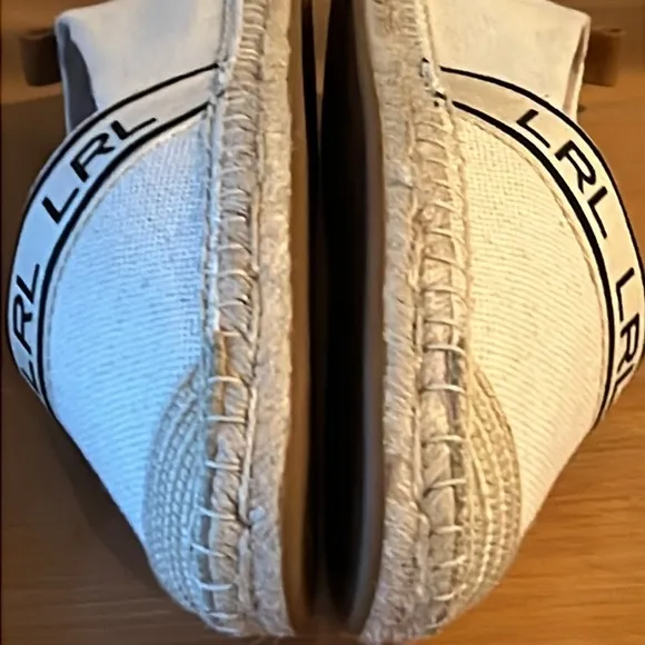 LAUREN RALPH LAUREN Caylee Logo-Print Espadrilles Size 10