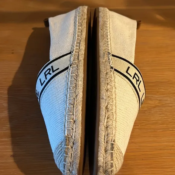 LAUREN RALPH LAUREN Caylee Logo-Print Espadrilles Size 10