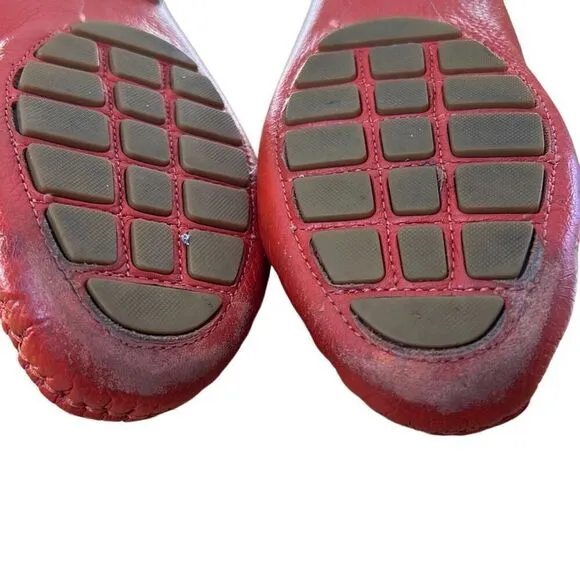 Lauren Ralph Lauren Cassady Womens Old Money Orange Slip On Loafers Shoes Size U