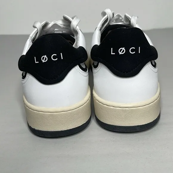 Løci Men's Neo White Vegan Leather Low Top Sneakers Size 47 US 13