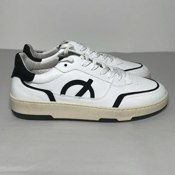 Løci Men's Neo White Vegan Leather Low Top Sneakers Size 47 US 13