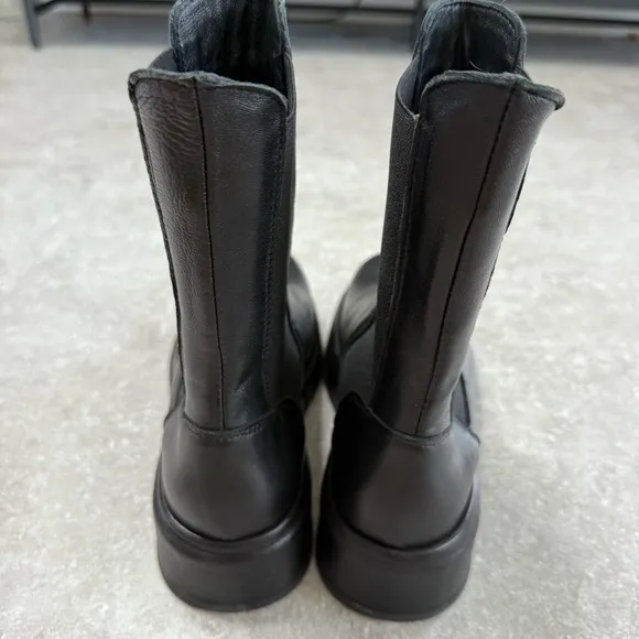 Leonardo Principi Ankle Creeper Style Platform Boots Leather Pull On Chelsea 38