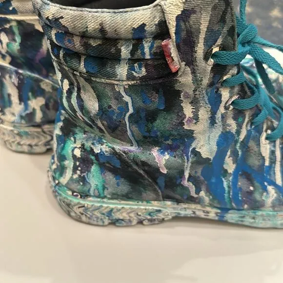 Levi’s Men’s Abstract Handpainted Combat Boots