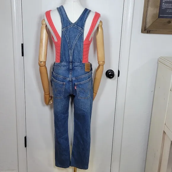 Levi’s Premium Denim Overalls Women’s XS Blue Jean Adjustable Strap Vintage