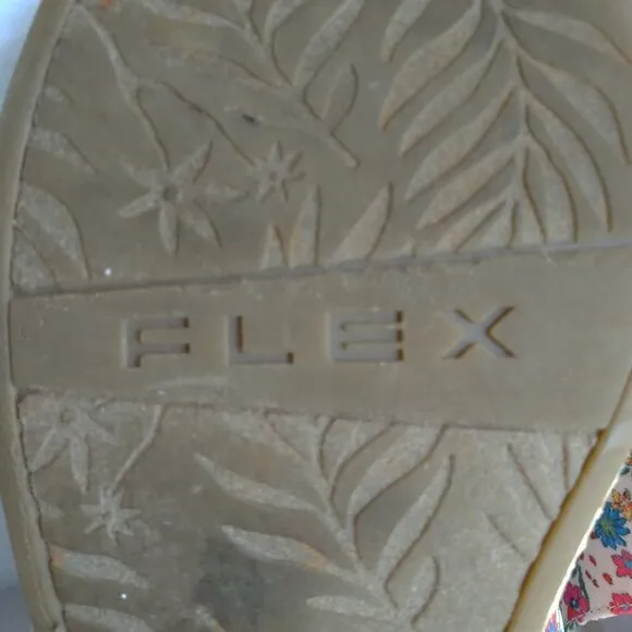 Lifestride 'Socialite' Floral Peeptoe Slingback Rope Wedge Espadrilles As New9.5
