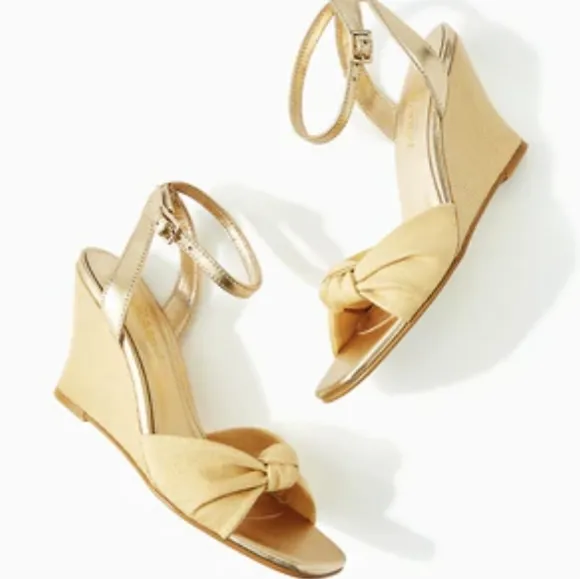 {Lilly Pulitzer} Brand New Emmie Wedge Sandals