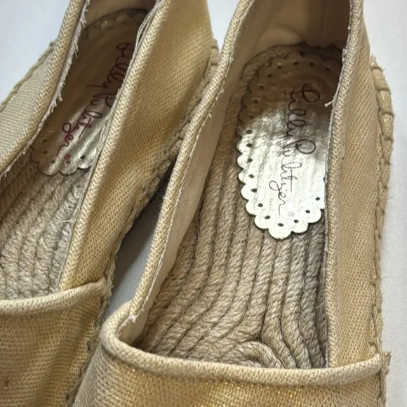 Lilly Pulitzer Lia gold espadrilles