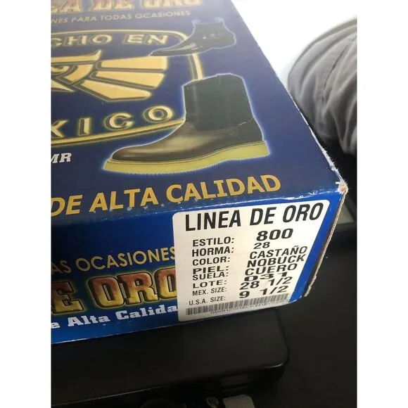 Linea De Oro Boots Brown Chelsea Boot US Size 9.5 BNIB‎ Made In Mexico