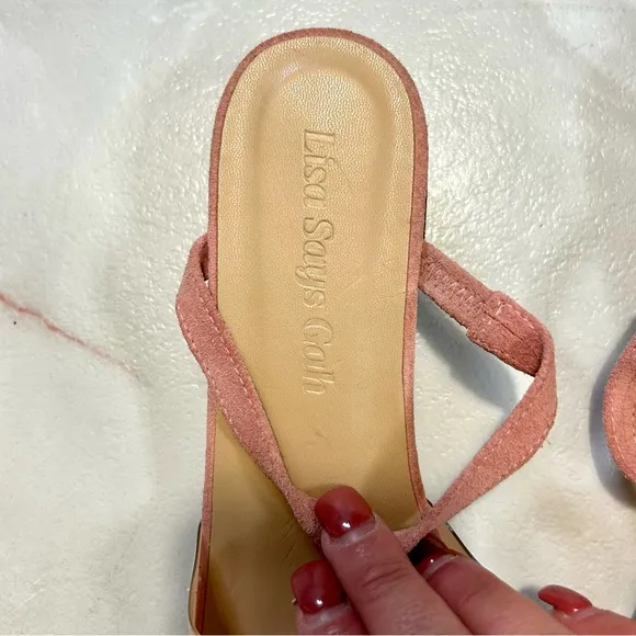 Lisa Says Gah Rika Sandals Size 7 Pink