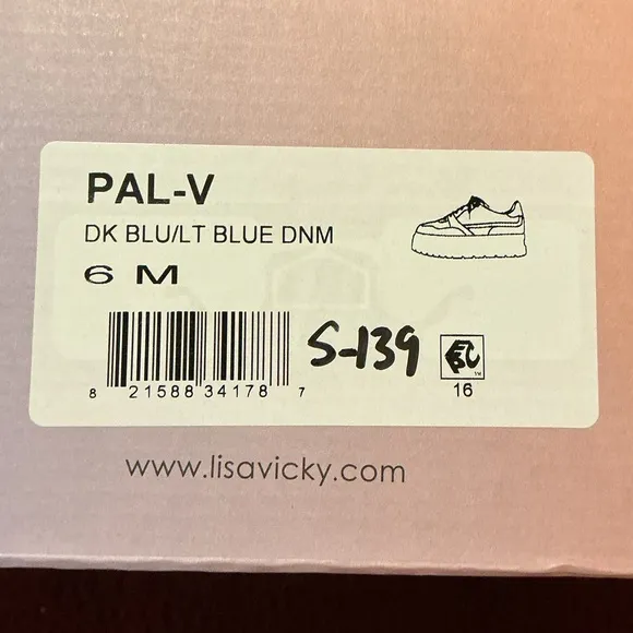 LisaVicky blue denim Platform Sneakers