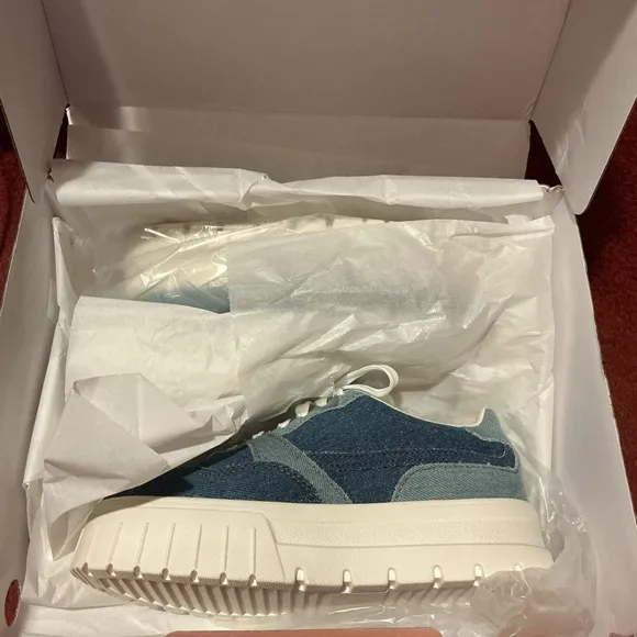 LisaVicky blue denim Platform Sneakers