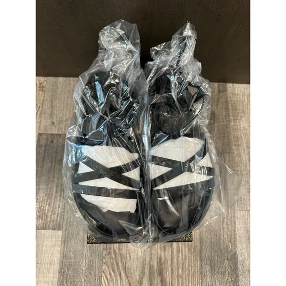 Lita By Ciara Gladiator Strap Black Leather Italian Sandals Women Size 40 Sz 9
