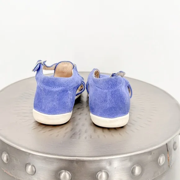 Little Eric Blue Sandals with Caged Design