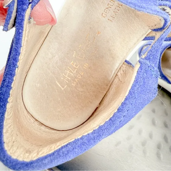 Little Eric Blue Sandals with Caged Design