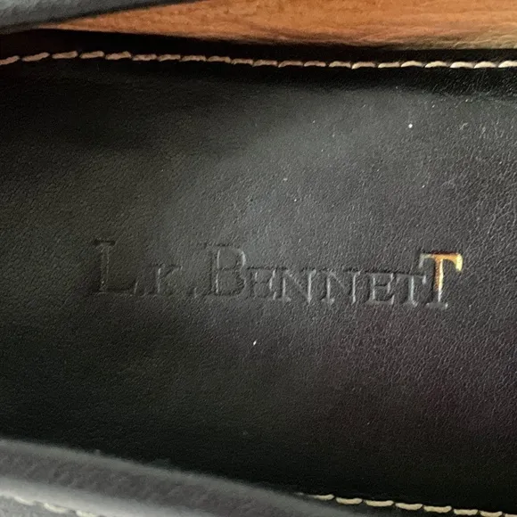 LK BENNETT Leather Driving Loafer Size 9 Black