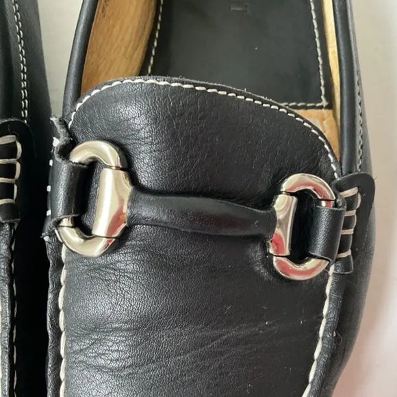 LK BENNETT Leather Driving Loafer Size 9 Black
