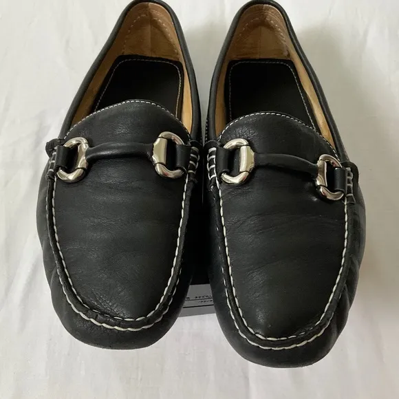 LK BENNETT Leather Driving Loafer Size 9 Black
