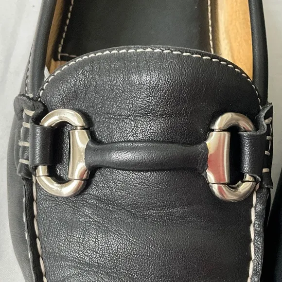 LK BENNETT Leather Driving Loafer Size 9 Black