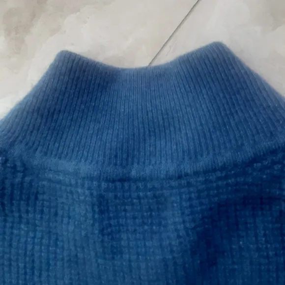 L.L. Bean 100% Cashmere Full Zip Front 3-Ply Waffleknit Cardigan Sweater, NOSWOT