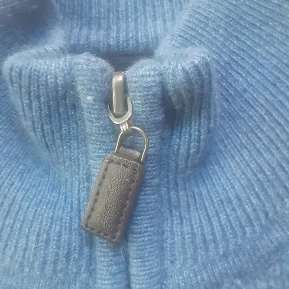 L.L. Bean 100% Cashmere Full Zip Front 3-Ply Waffleknit Cardigan Sweater, NOSWOT