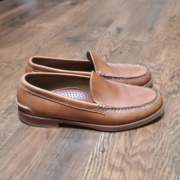 L.L.Bean Signature Leather Penny Moc Toe Loafers Slip On Driving Shoes Men’s 10