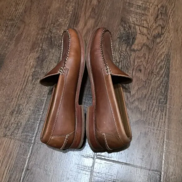 L.L.Bean Signature Leather Penny Moc Toe Loafers Slip On Driving Shoes Men’s 10