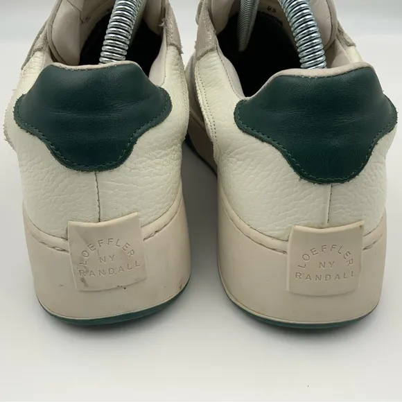 Loeffler Randall Cameron Low Top Sneakers Hook &amp; Loop Closure Leather Size 8.5.