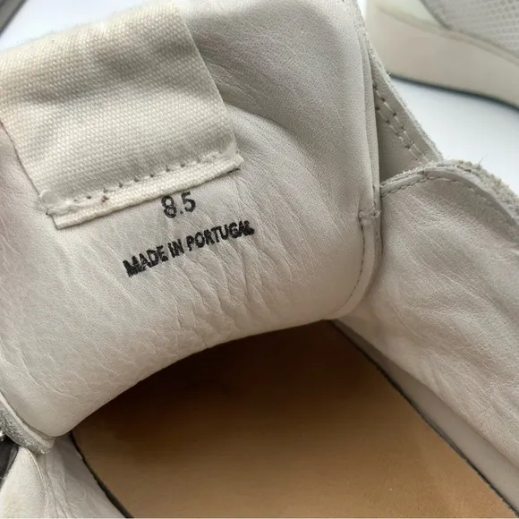 Loeffler Randall Cameron Low Top Sneakers Hook &amp; Loop Closure Leather Size 8.5.